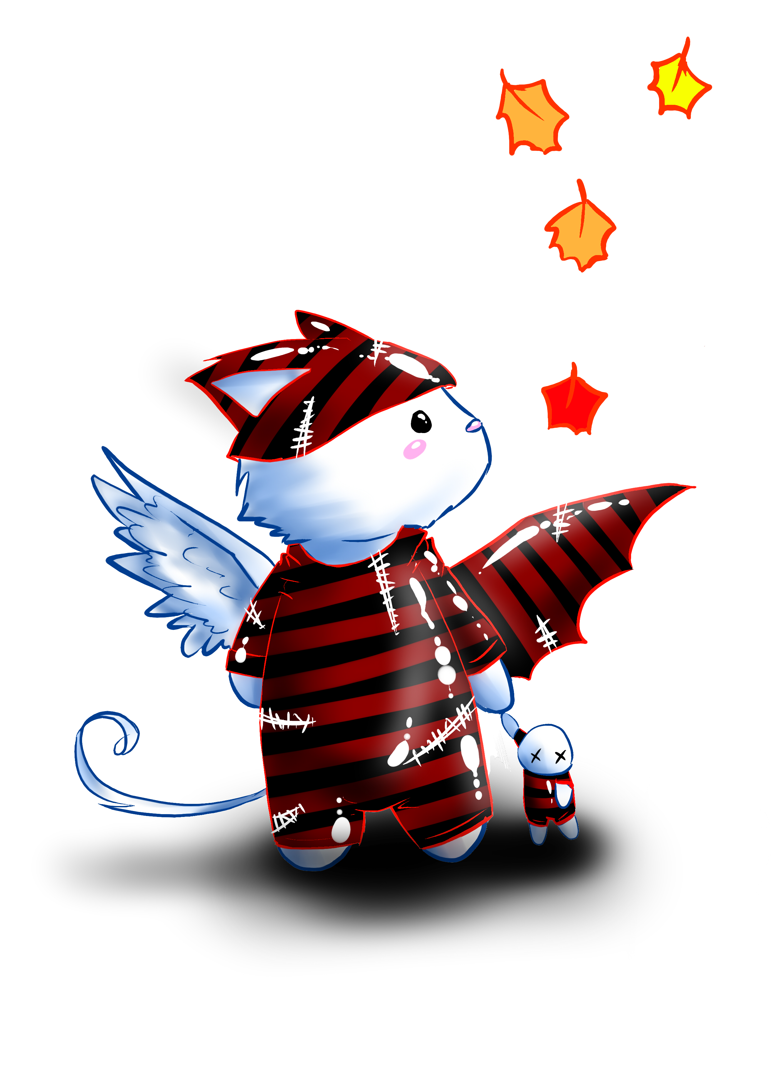 Котенок в готическом костюме