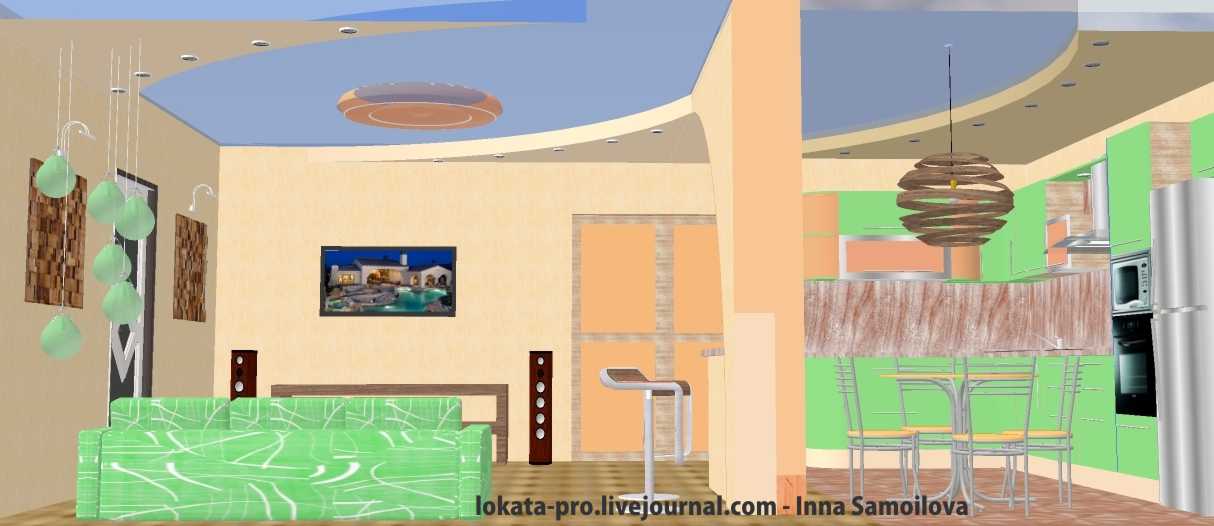 Кухня-гостиная итоговая. Овражная 12.