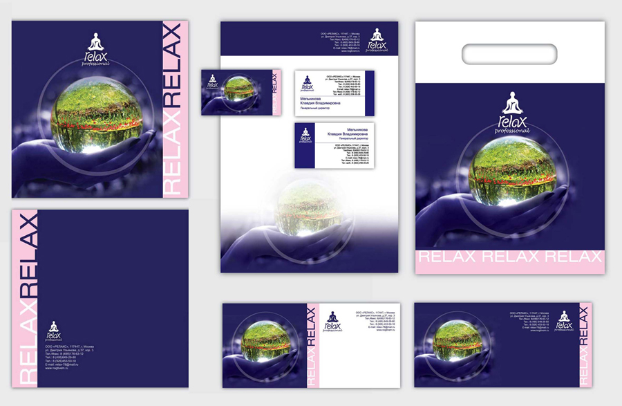 фирменный стиль компании "Reax" (наращивание ногтей и ресниц