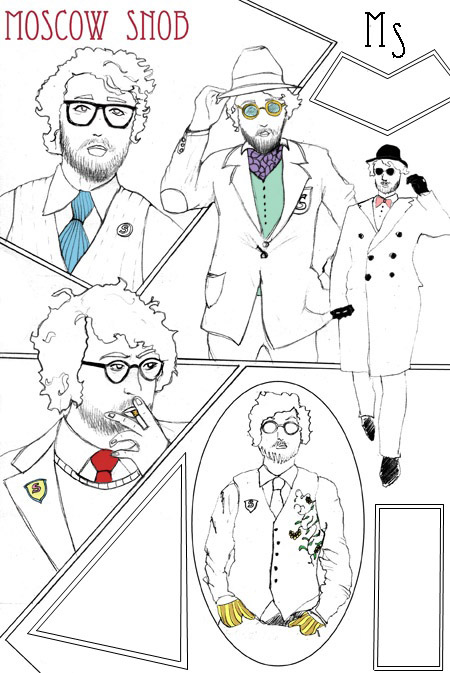 Набросок комикса "Московский Сноб"