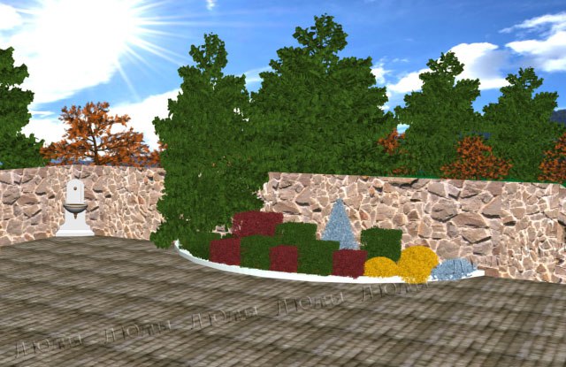 Оформление Цветника.