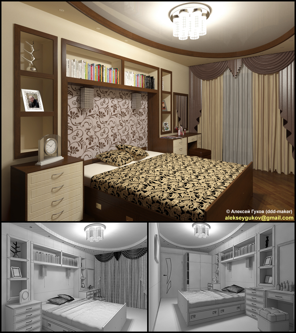 Спальня визуализация 2