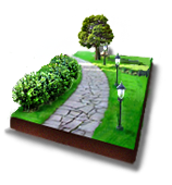 Мощение садовых дорожек