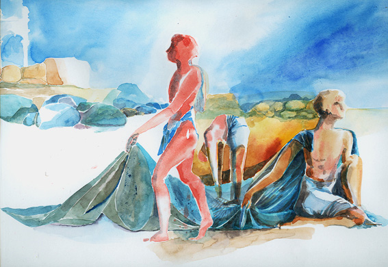 первая сцена к комиксу "Дети Посейдона"