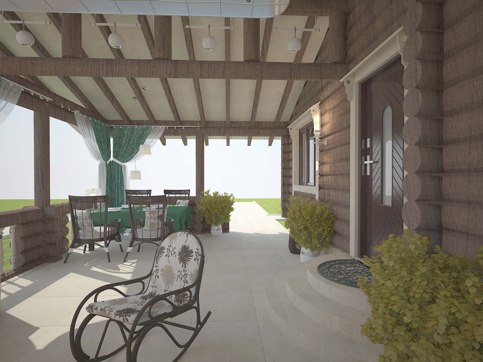 терраса при бане