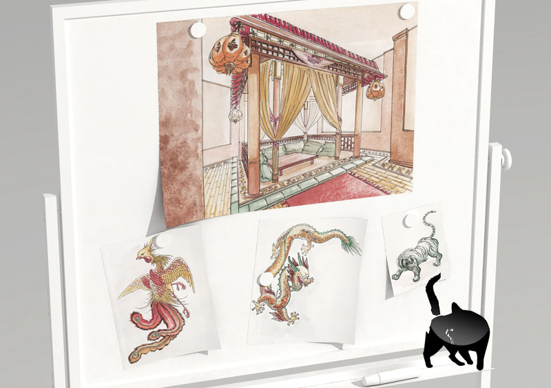 Дизайн чайной беседки ( распологается внутри зимнего сада )