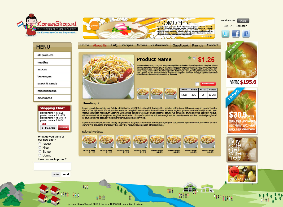 Cайт KoreaShop.nl ver.1