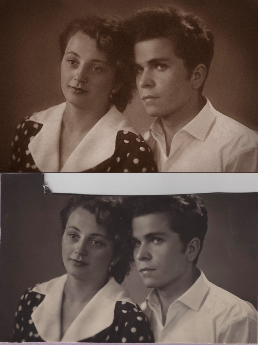 ретушь старой фотографии