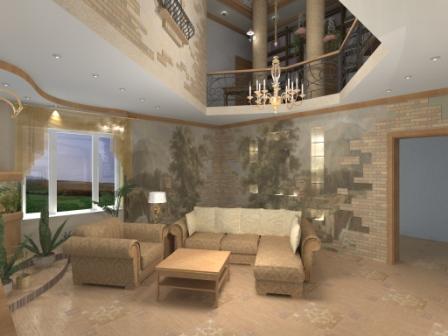 Гостиная коттеджа 2