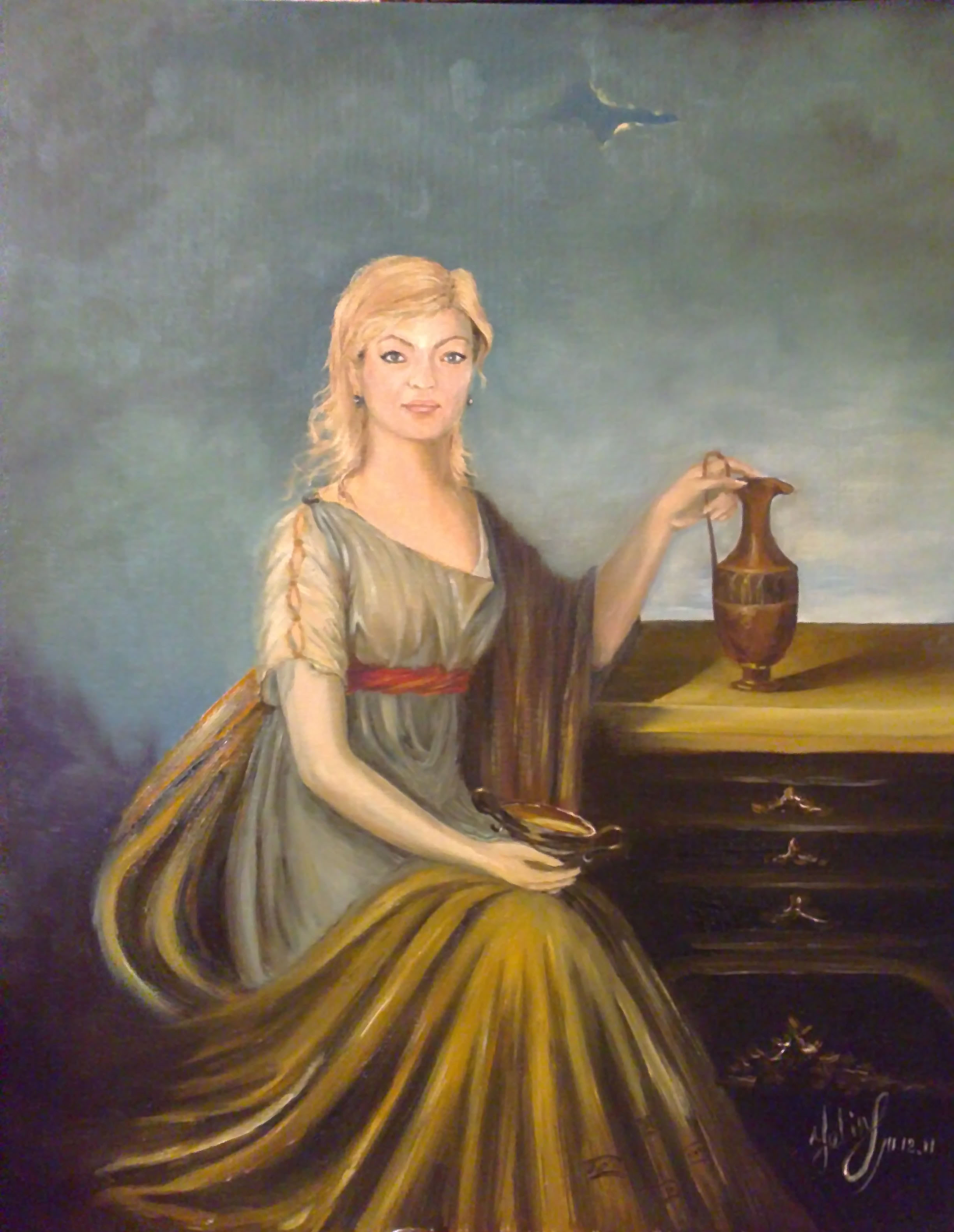 Портрет женщины с чашей