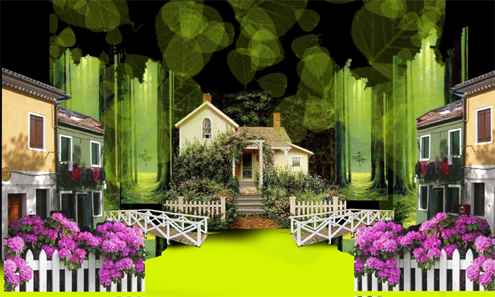 декорации для мьюзикла "Моя зубастая няня"