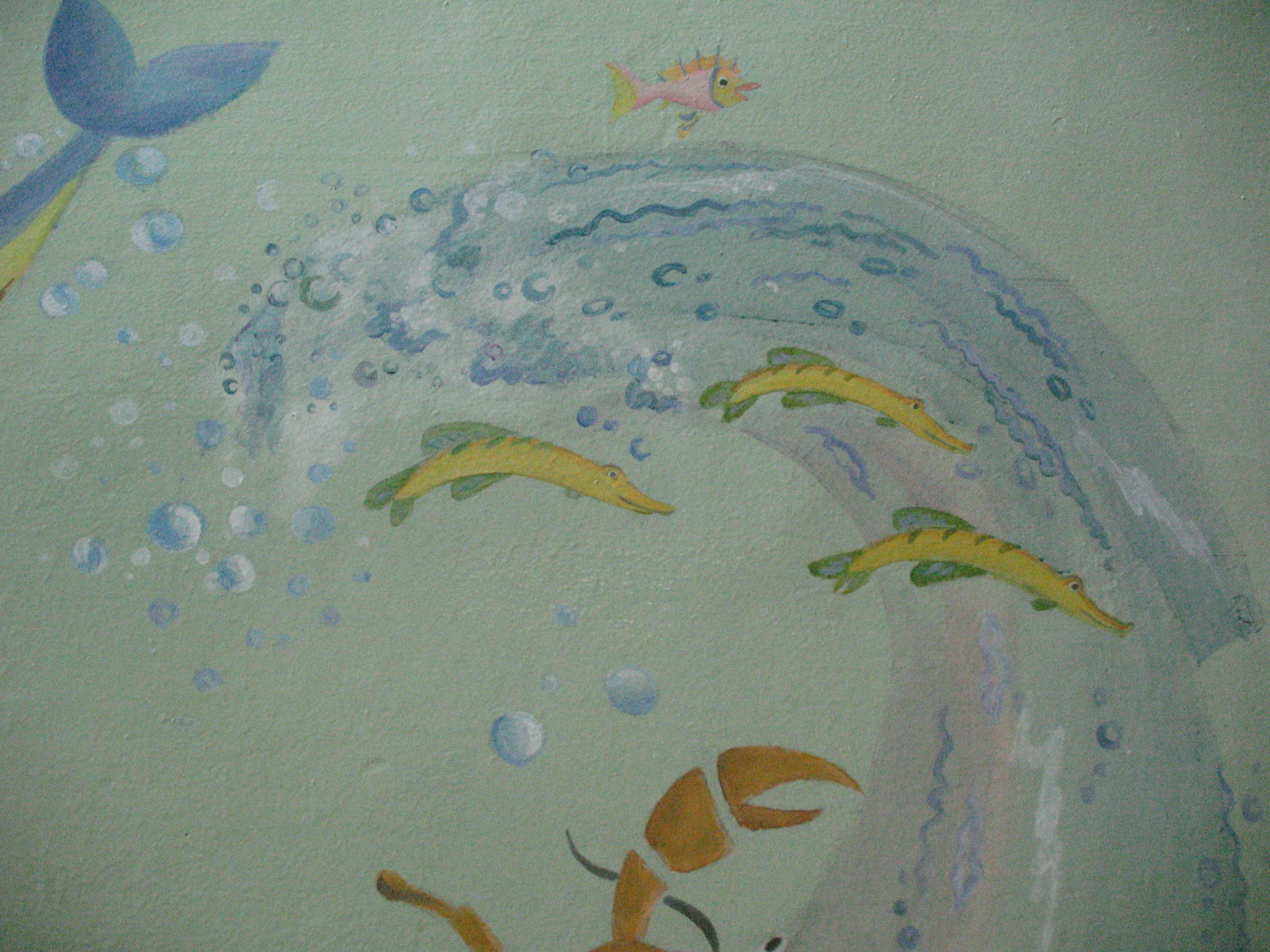 роспись акрилом, в д/с морская тема