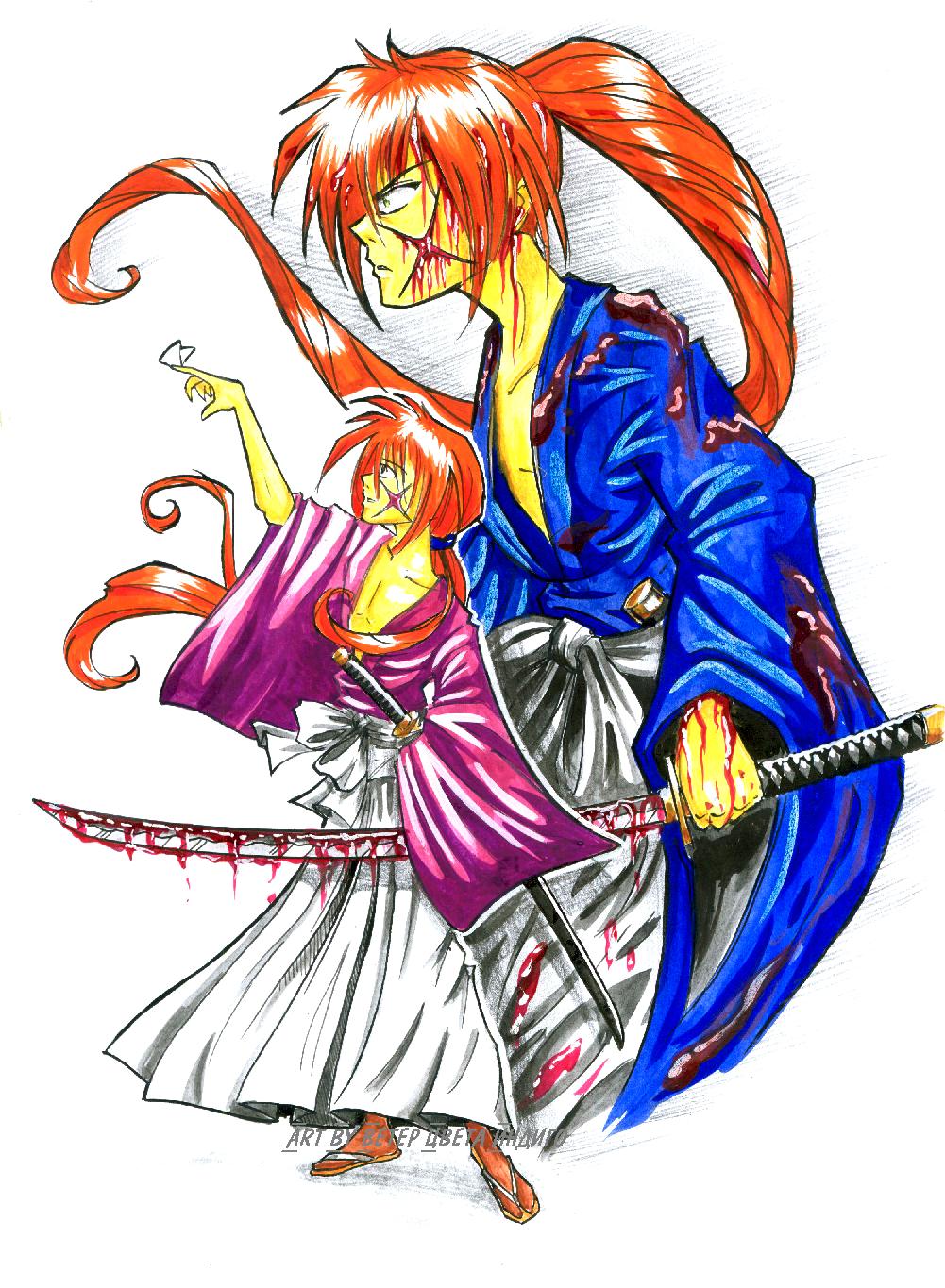 Арт на аниме "Бродяга Кеншин"