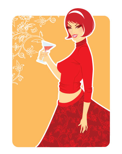 Девушка в красном