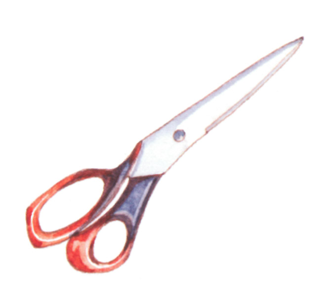 акварель "ножницы"