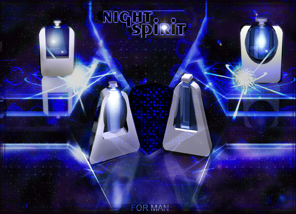разработка флакона "Ночной дух" (туалетная вода для мужчин)
