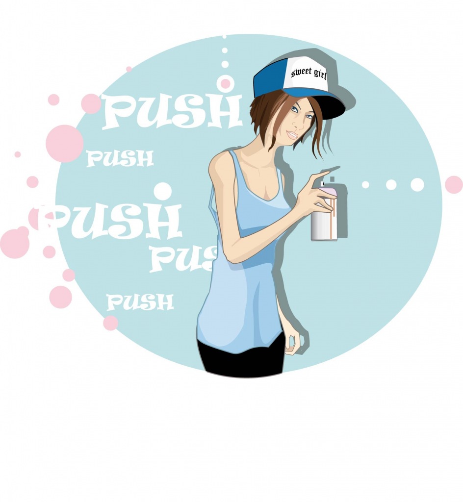 иллюстрация " Push "