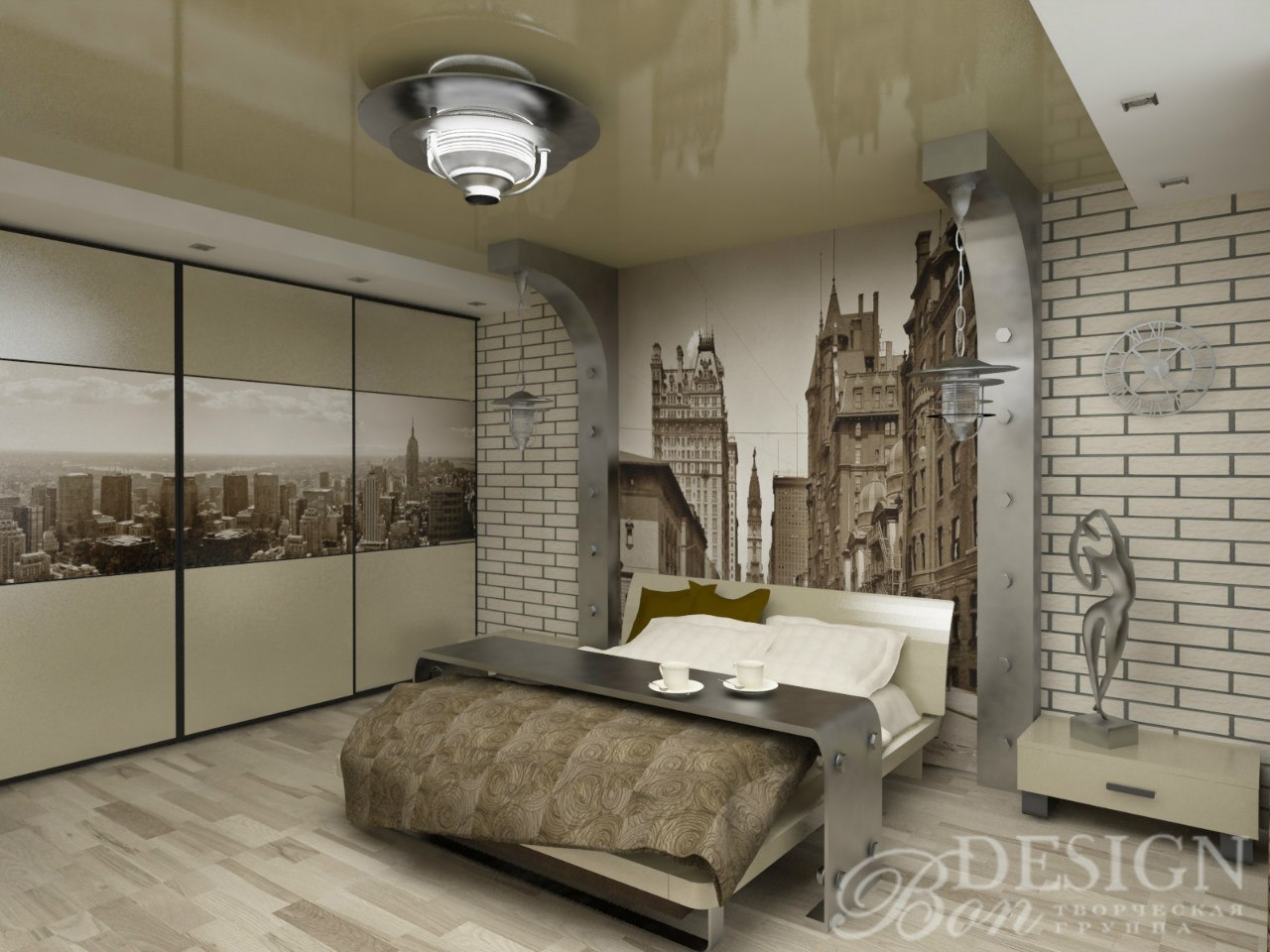 Дизайн-проект "Пульс города". Спальня.