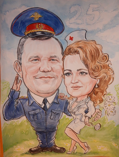 шарж на милиционера