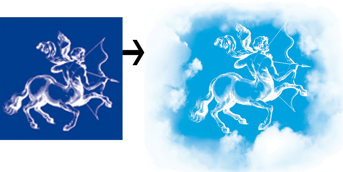 Фотопечать "Стрелец" для строительной компании