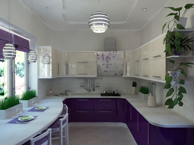 Дизайн двухуровневой квартиры(кухня)