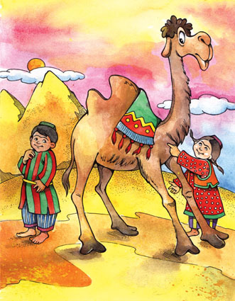 Иллюстрация к детским стихам "Верблюд"