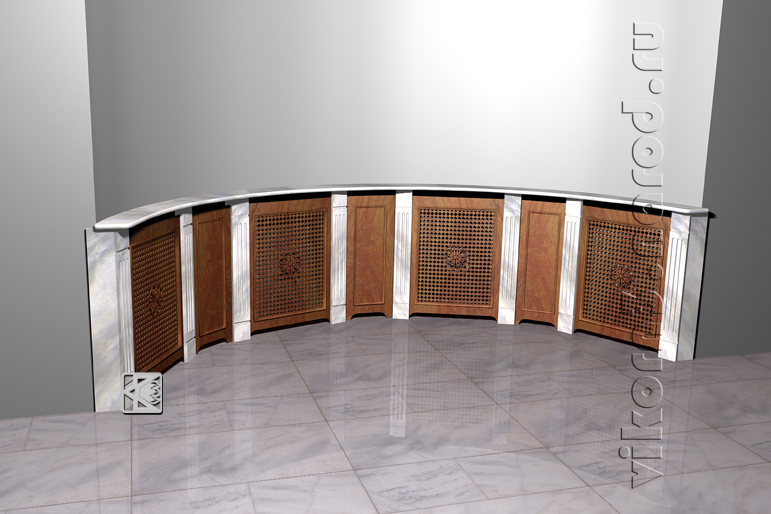 Панель на радиатор отопления. Мрамор, МДФ