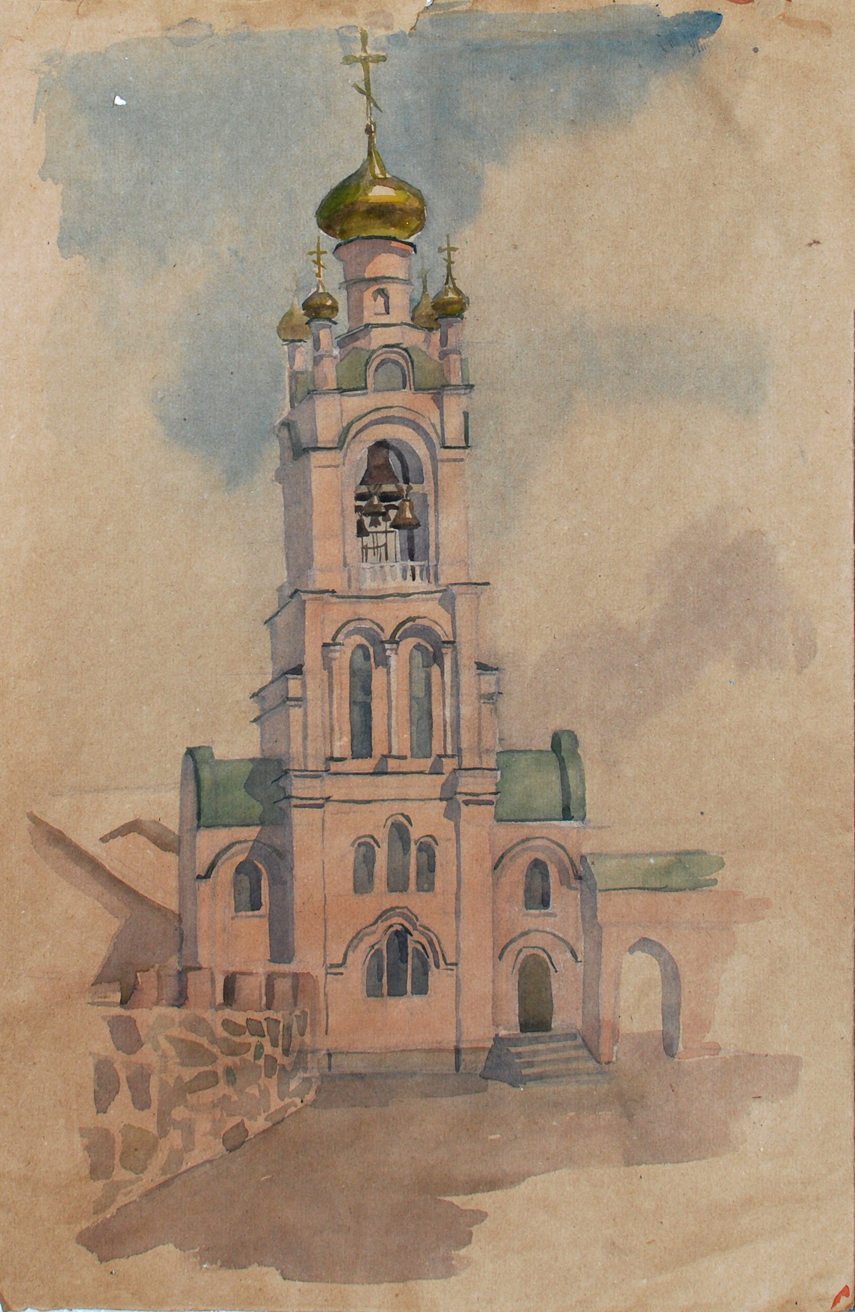 Колокольня Новоголосеевского монастыря