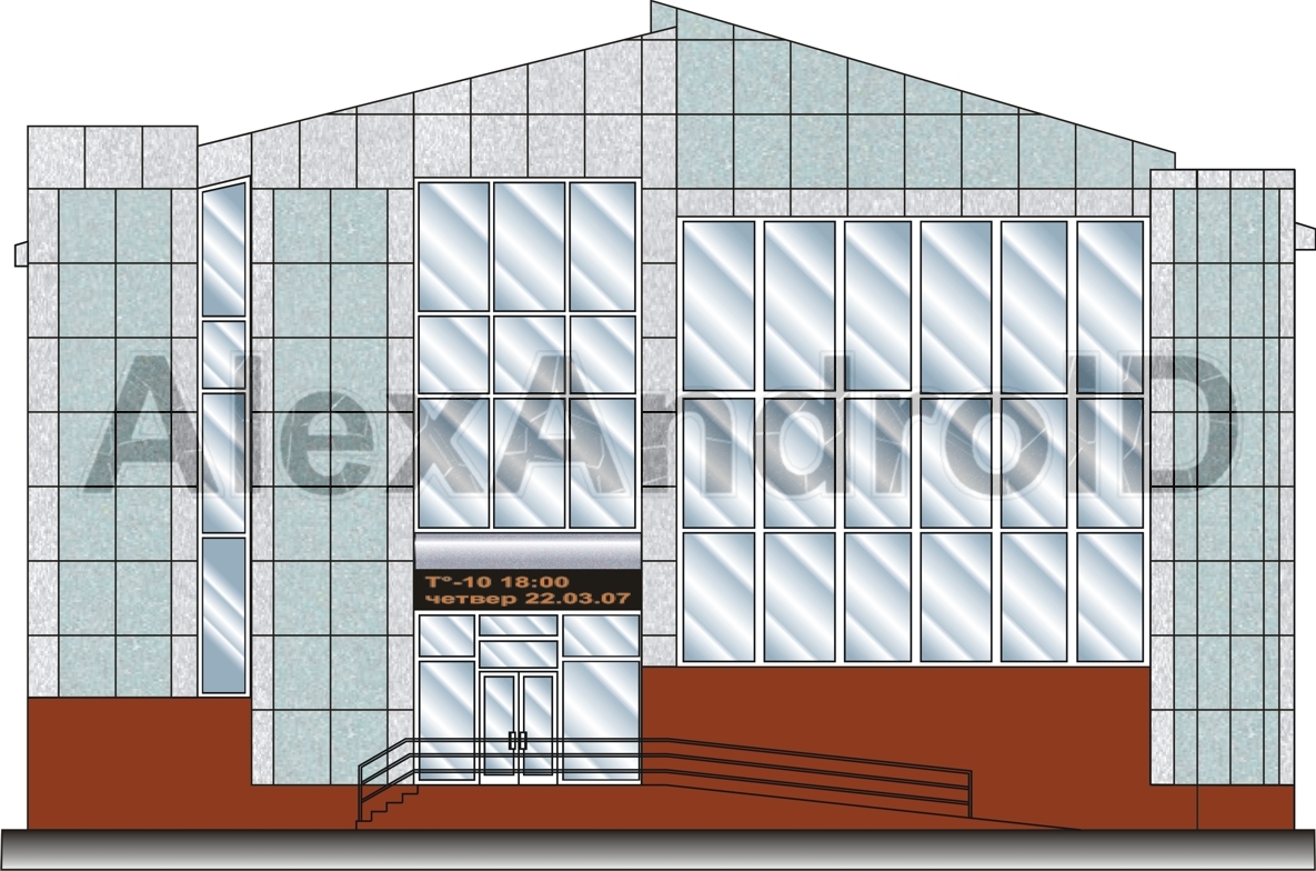 вариант внешней отделки бизнесс-центра