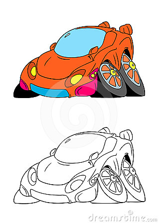 Машина -  раскраска 