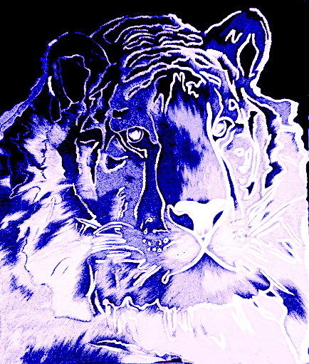 Белый тигр в обработке