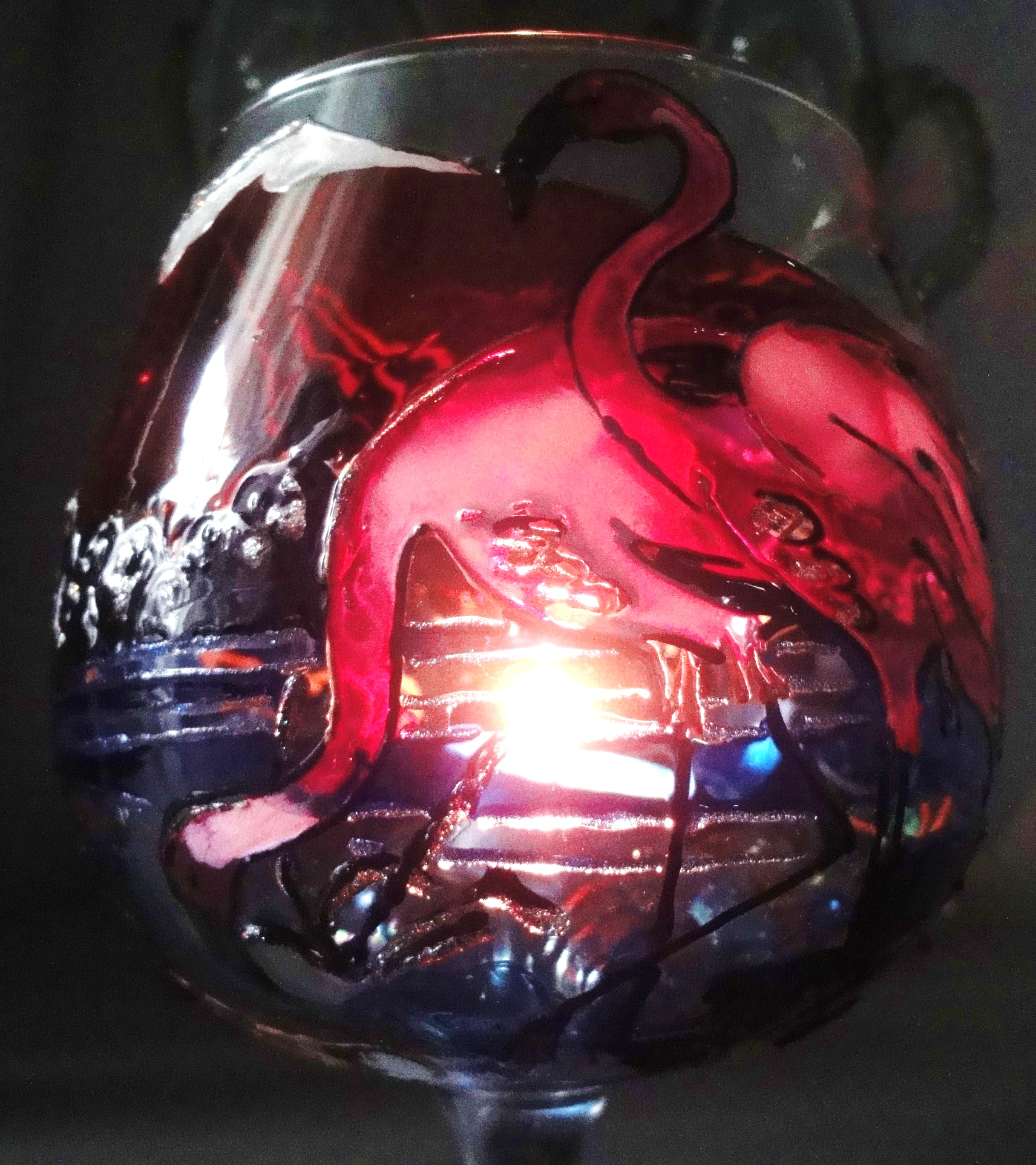 Предметы интерьера, роспись по стеклу, Бокал