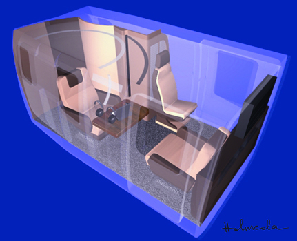 Интерьер вертолета vip-класса