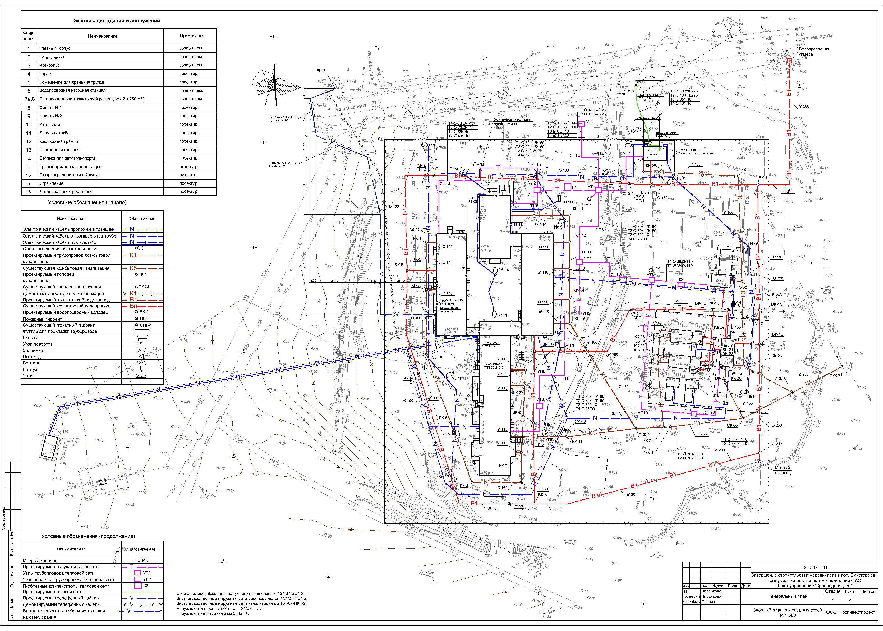 Генплан Больница в Синегорке