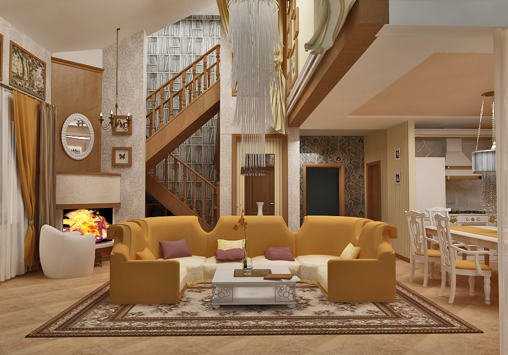 гостиная с вторым светом