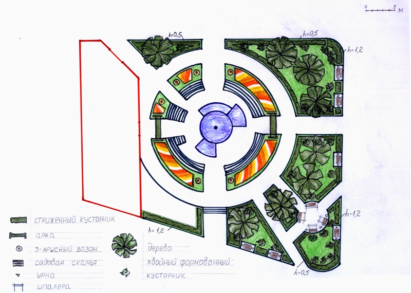 Эскиз территории сквера возле ЗАГСа