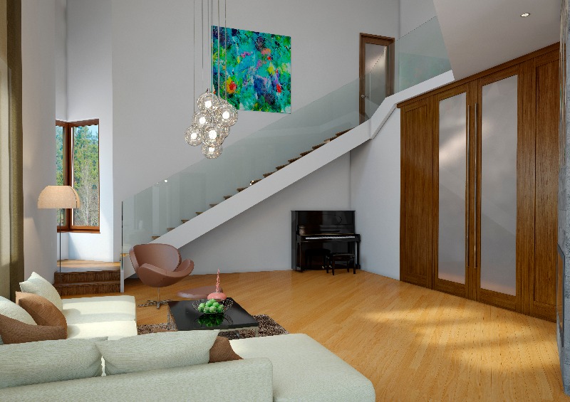 Гостиная в загородном доме