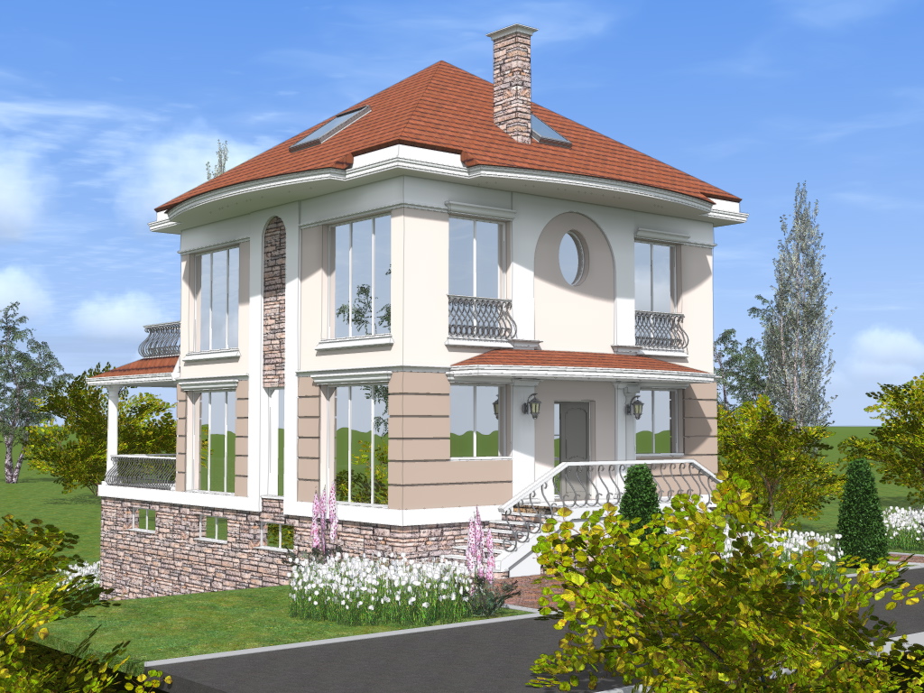 Жилой дом с мансардой