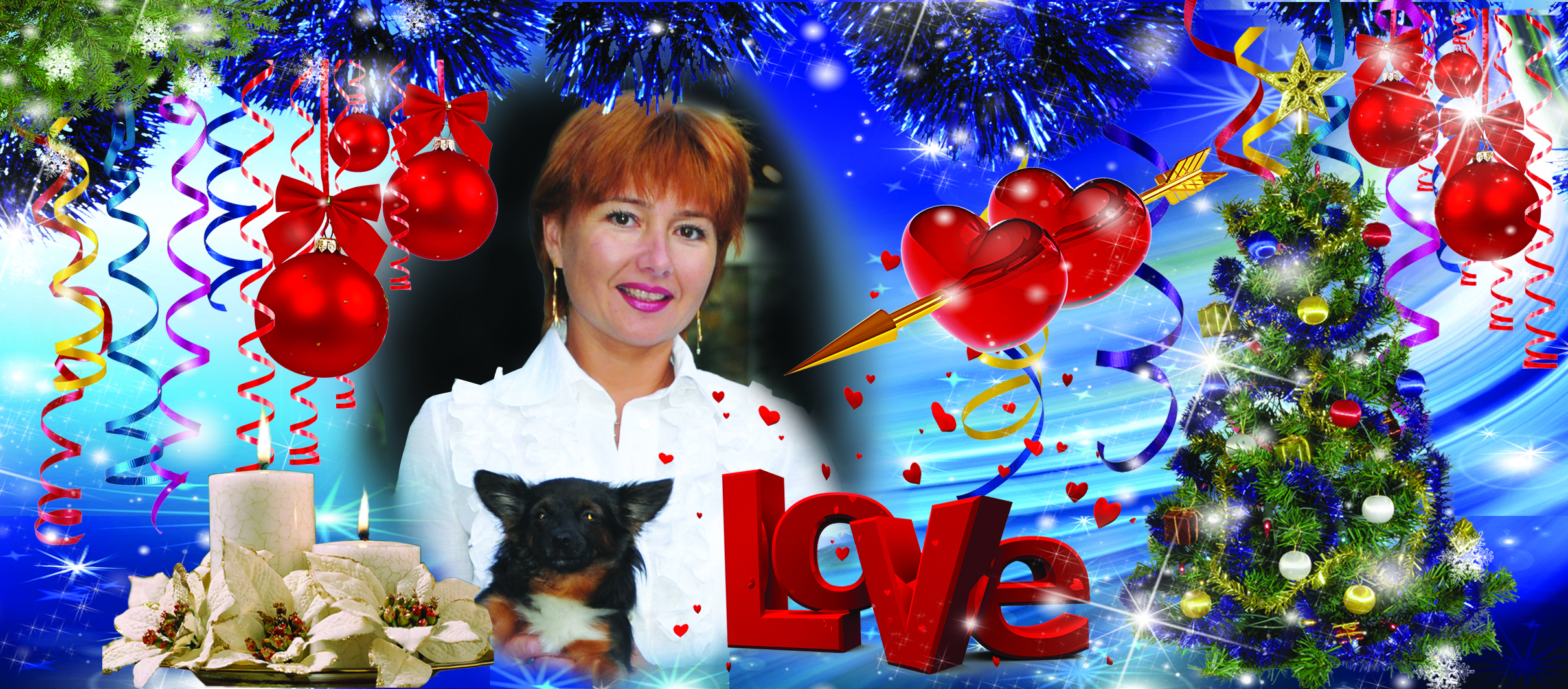 Макет для печати на чашке. Новогодний.