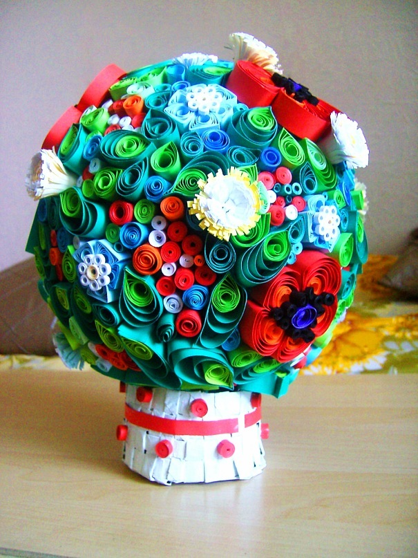 Сувенирный букет (квиллинг)