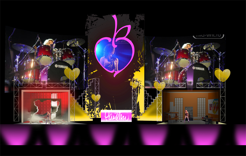 проект оформления концерта "Ранеток" в Лужниках