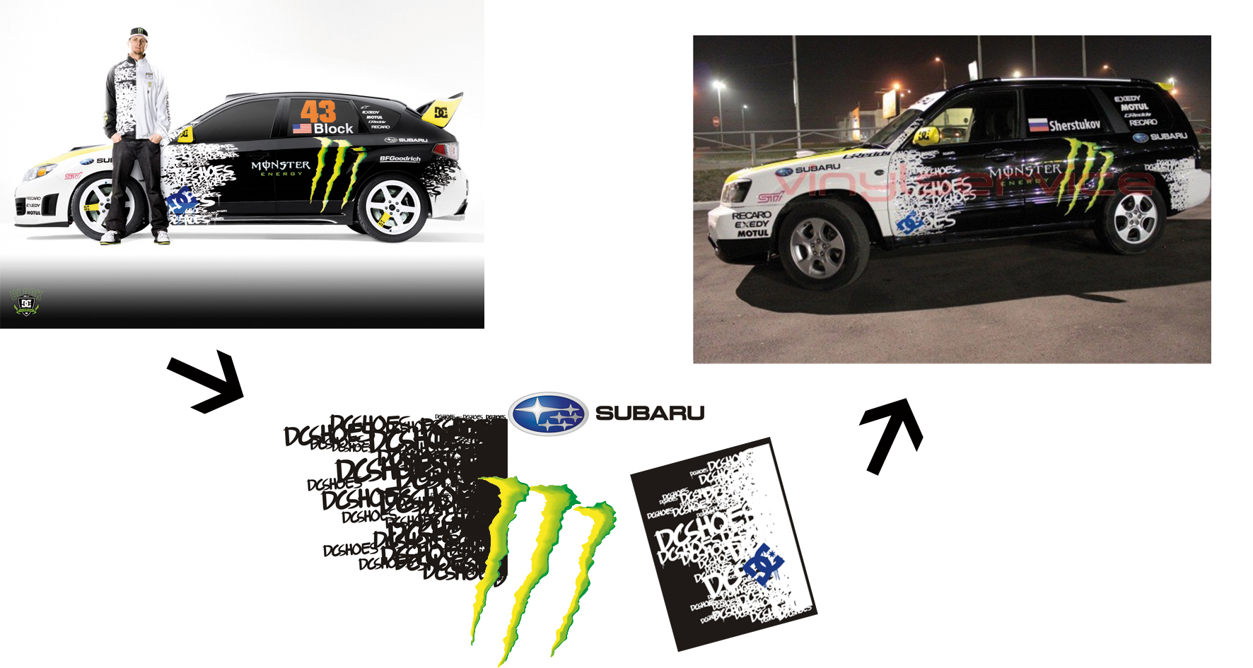 Сюжет наклейки для "Винилсервис"