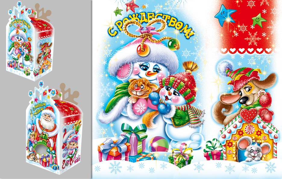 новогодняя упаковка Большая снежинка (2)