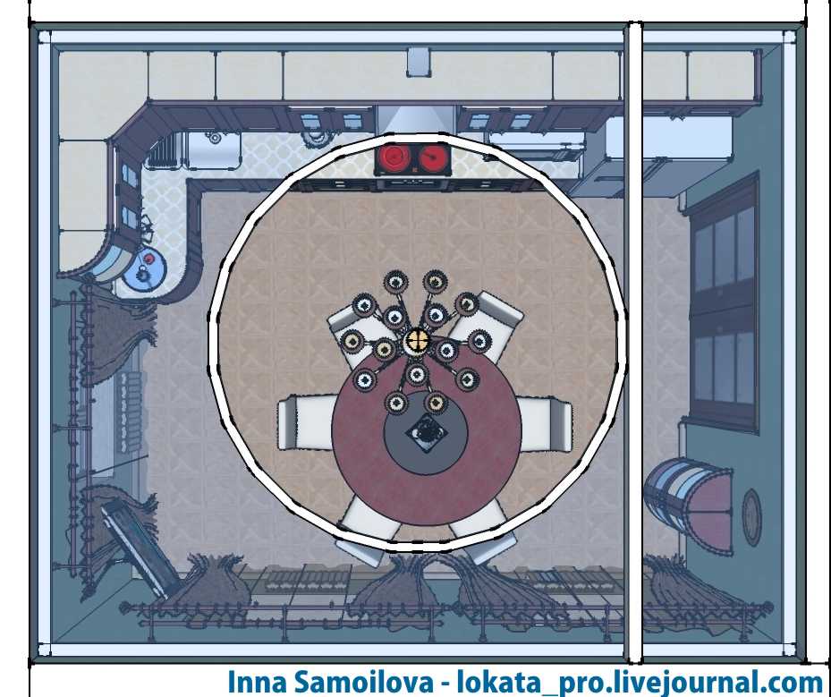 Классическая кухня в большом доме