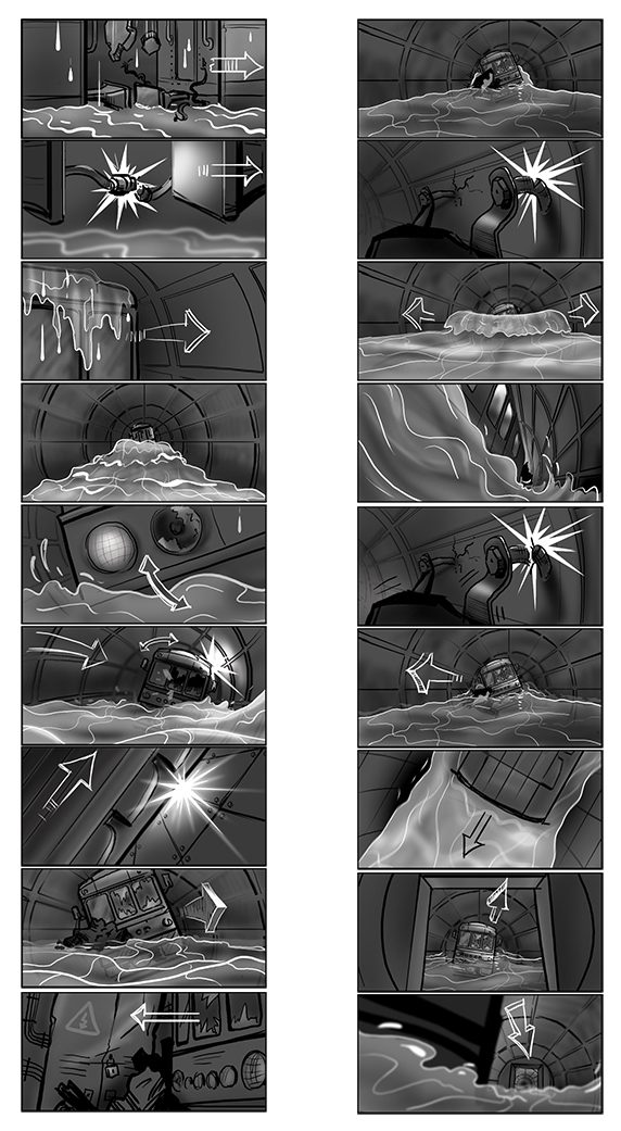 Раскадровка к фильму "Метро"