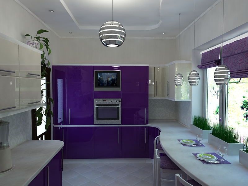 Дизайн двухуровневой квартиры(кухня)