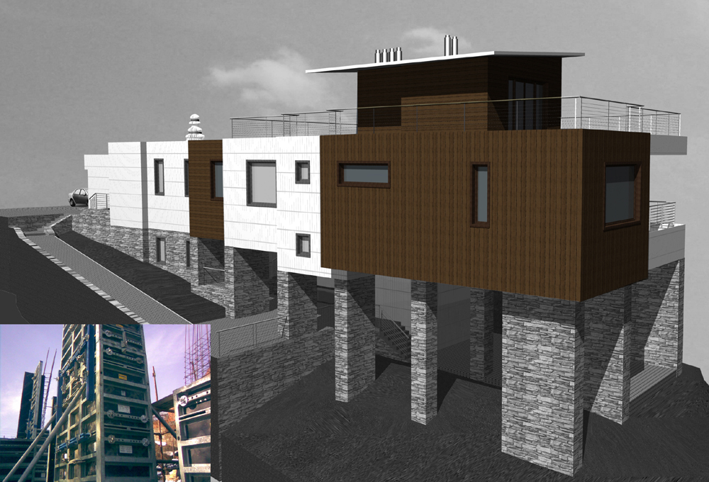 частный жилой дом "дом на столбах"