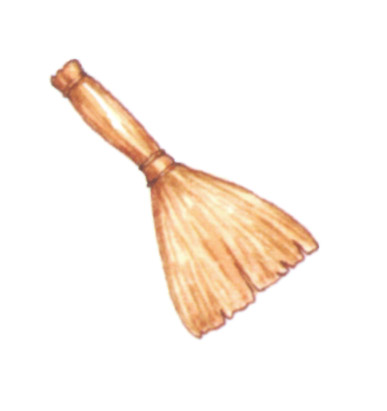 акварель "веник"