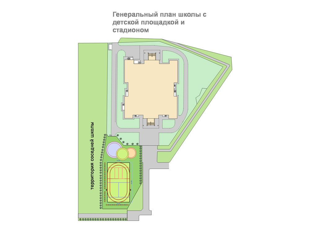 Генеральный план школы с участком
