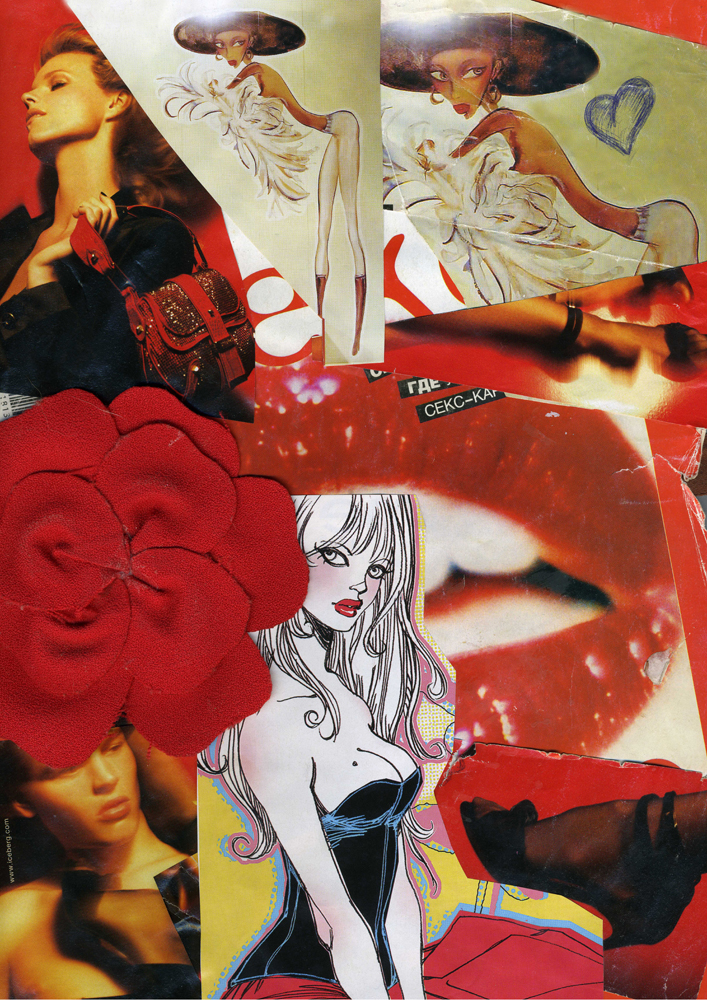 Оформление папки методом коллажирования